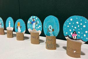 Some of the finished crafts from the Art Club in December