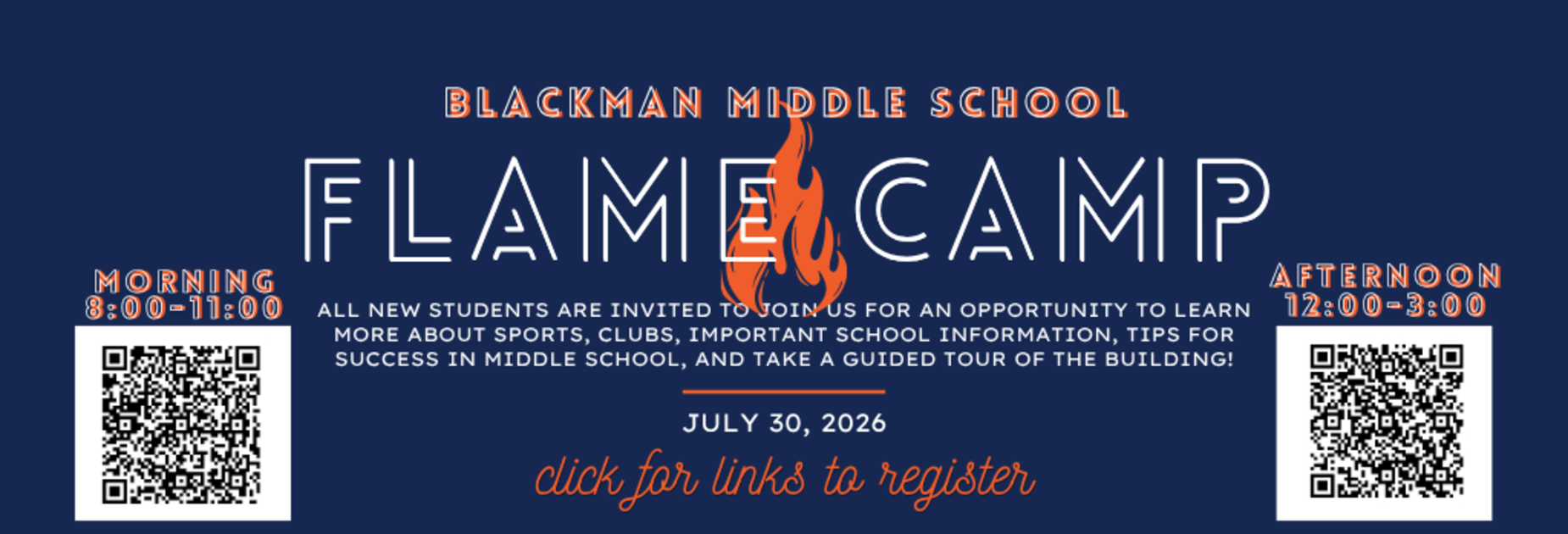 Flame Camp sign up