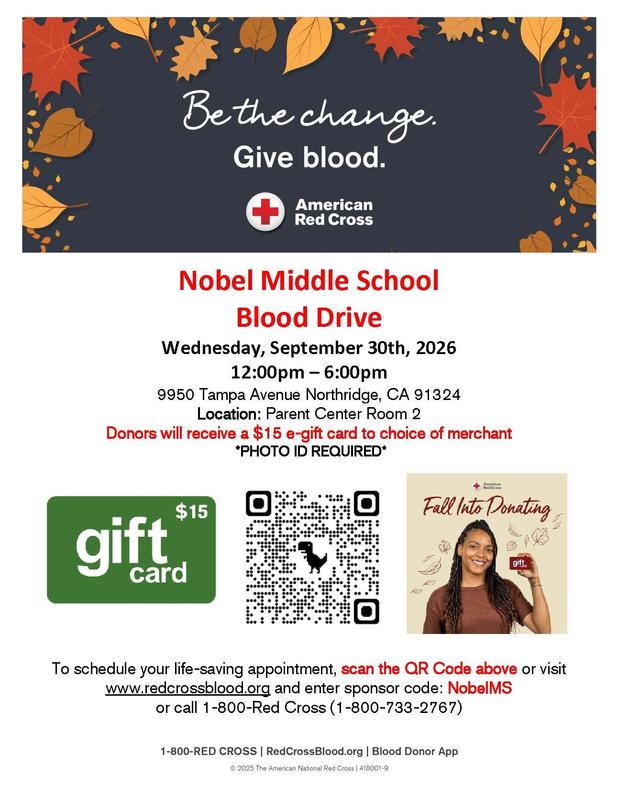Nobel/Red Cross Blood Drive Featured Photo