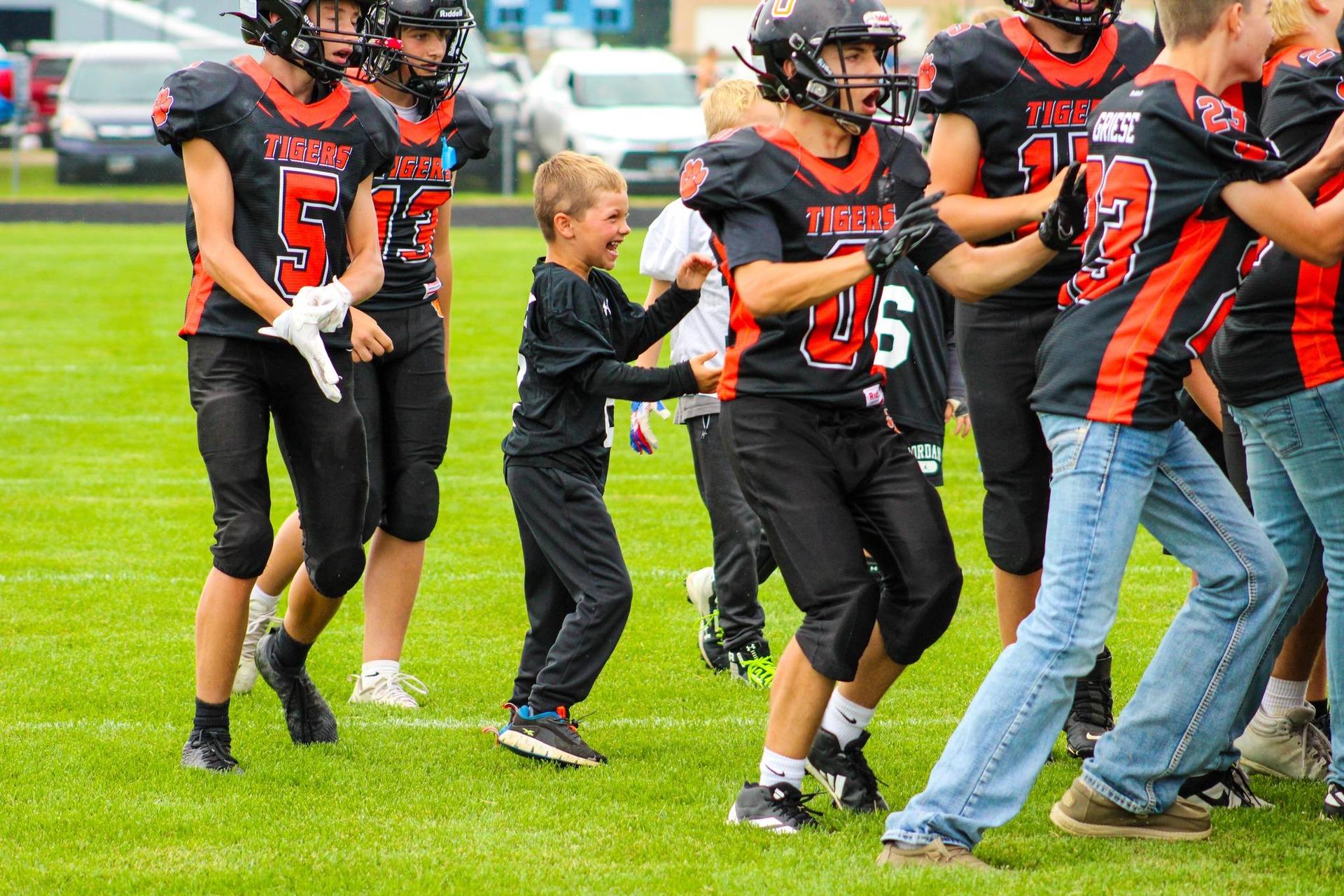 Tigers cheering a TD