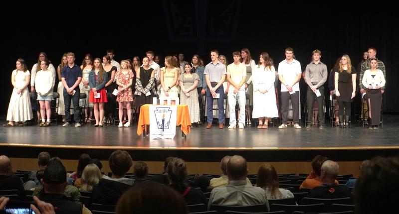 Students are inducted into the National Honor Society.