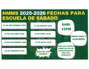 Sat School Dates - Spanish