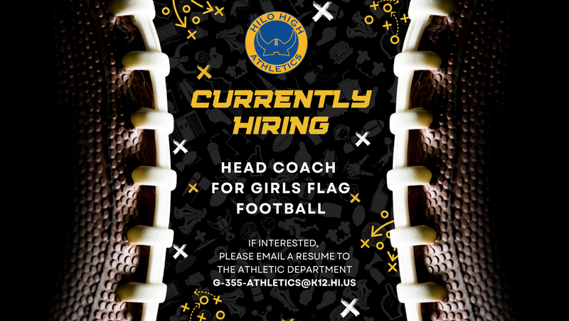 Hiring head Coach for Girls Flag Football
