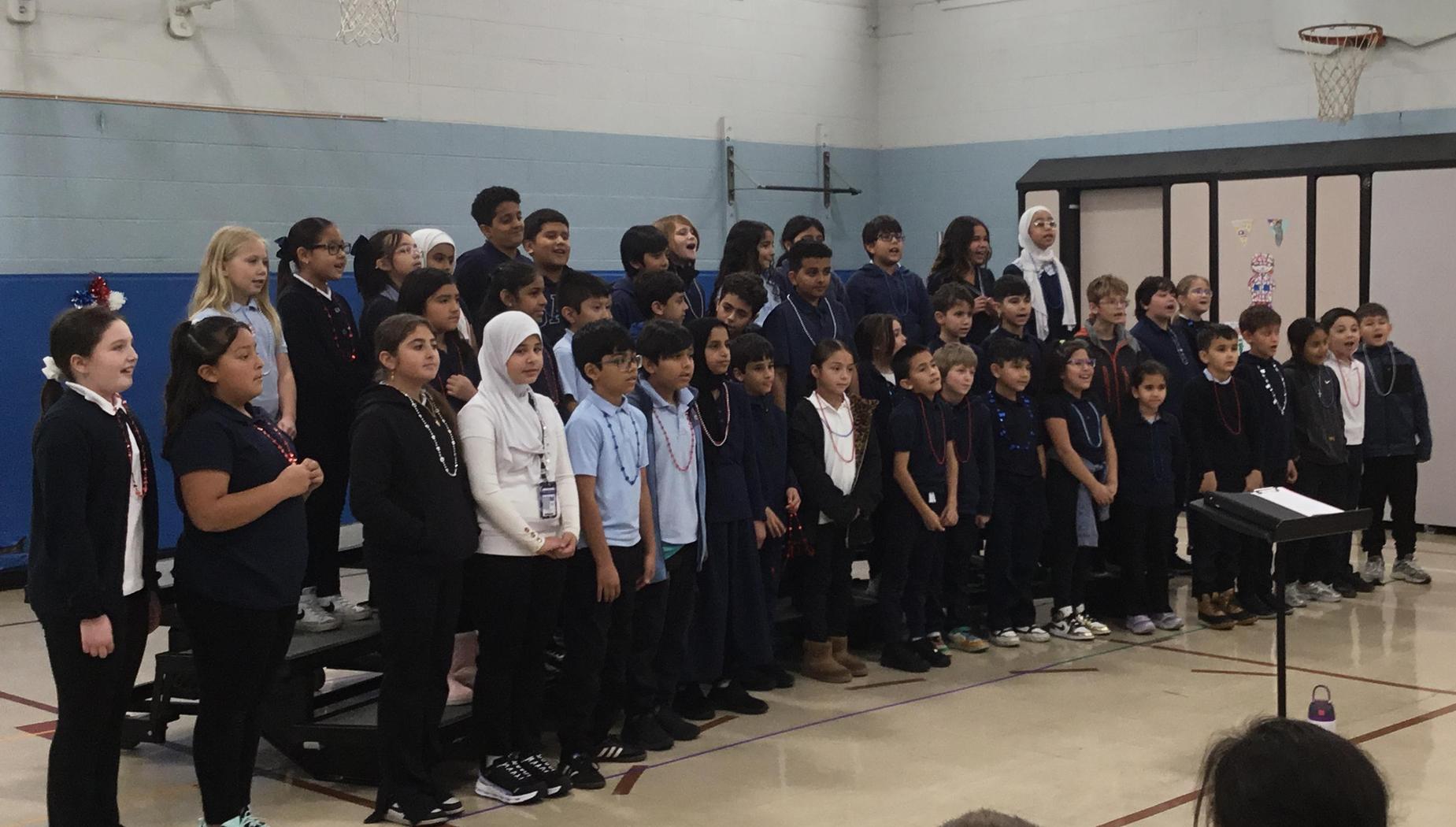 Singing at the Veteran's Day performance!