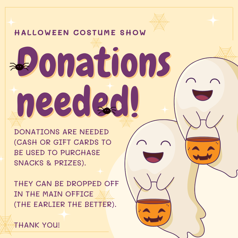 Donations Needed for Halloween Costume Show