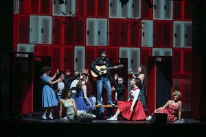 Temple HS Theatre Students perform a scene from Grease