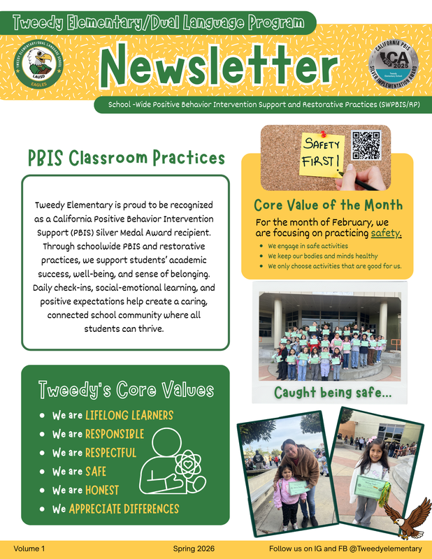 behavior newsletter for parents to learn about PBIS