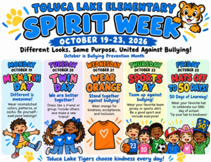 Spirit Week-October 19-23, 2026