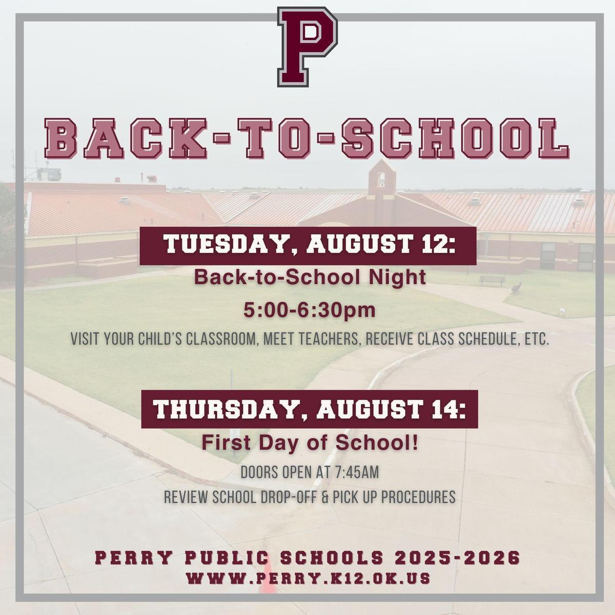 Back to School info