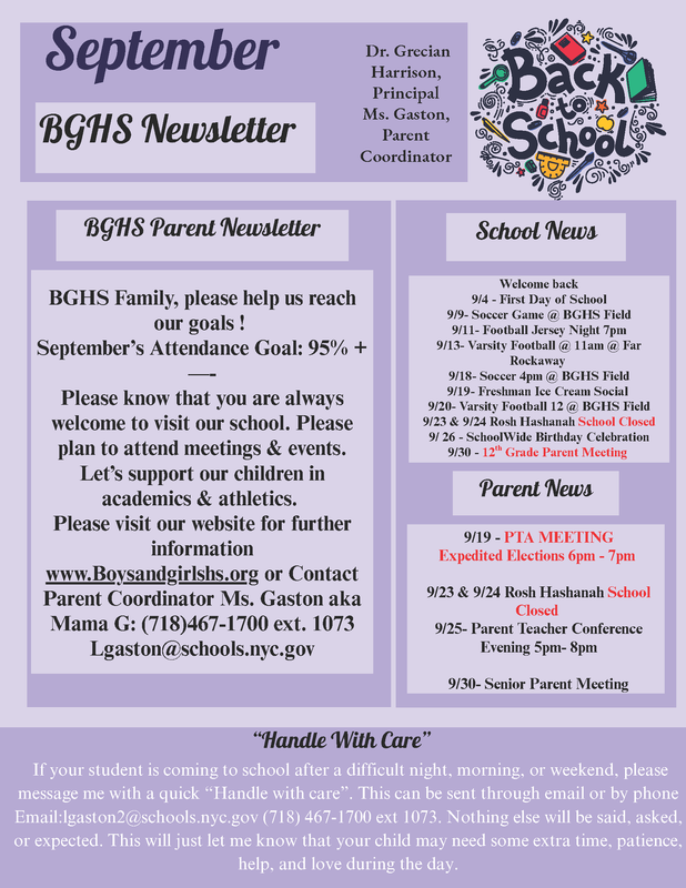 BGHS Newsletter - September 2025