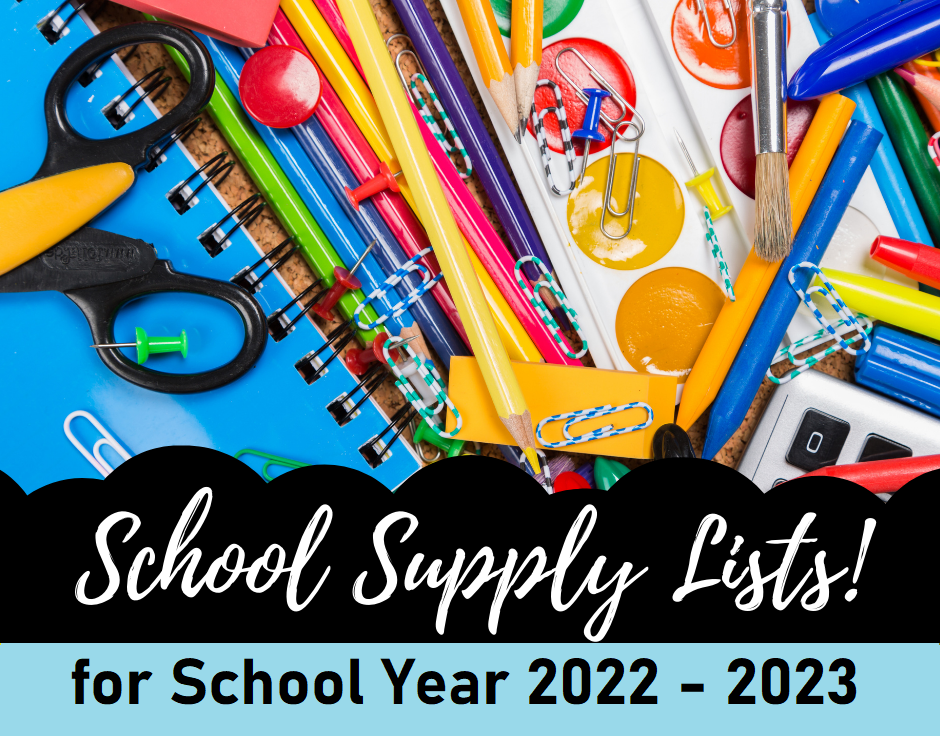 School Supply Lists Parents Heron Pond Elementary School