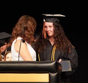 Mackenna Hoogterp receives a TAEF scholarship.