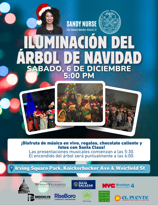 Folleto de iluminación del árbol de Navidad 6 de diciembra