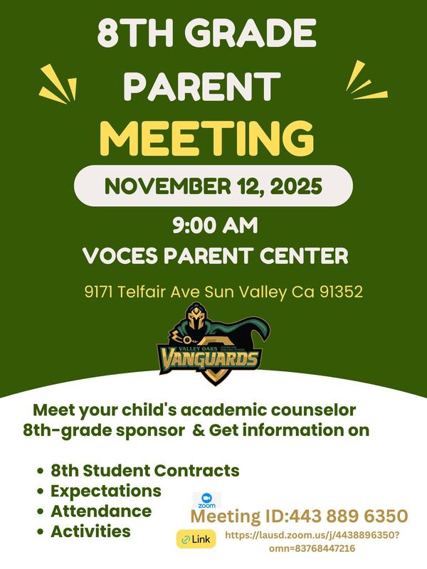 8th Grade Parent Meeting