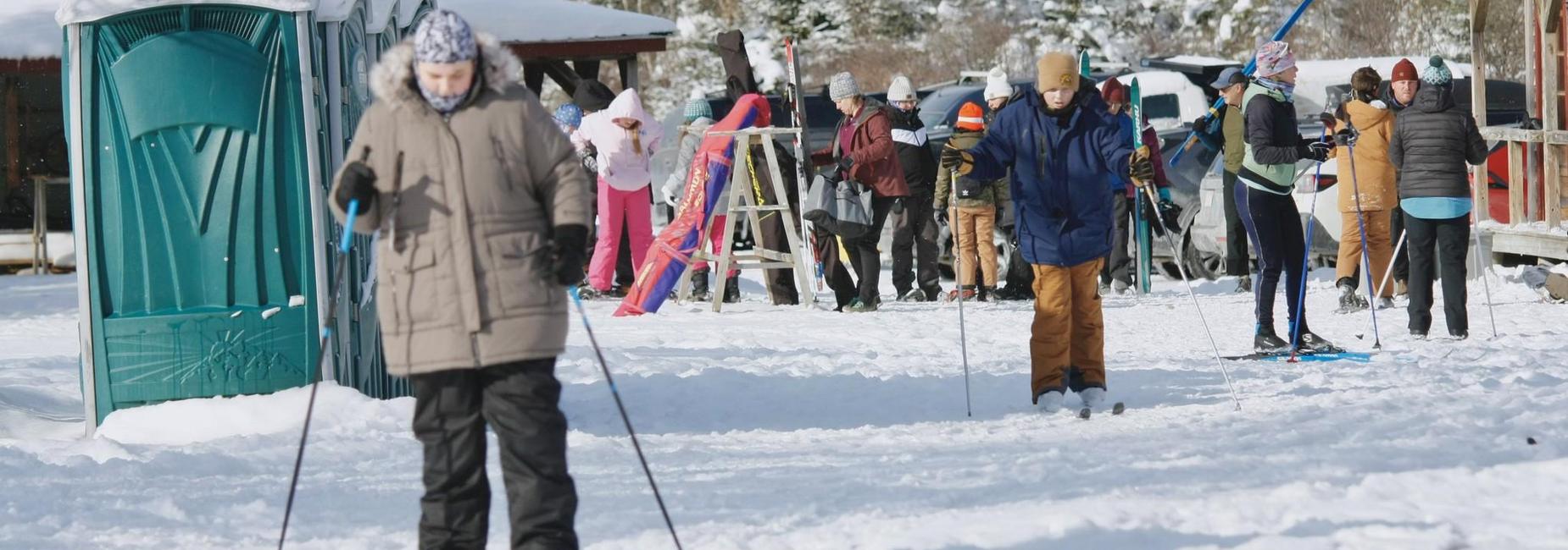 skiing