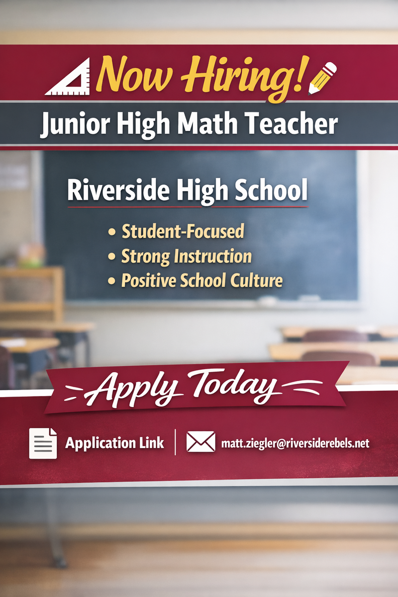 Now Hiring Jr. High Math Teacher Featured Photo