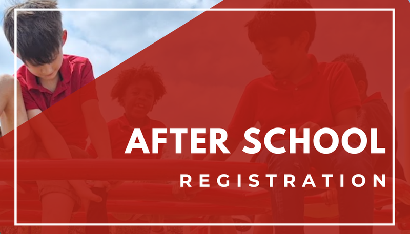 Students play under blue skies: After School registration