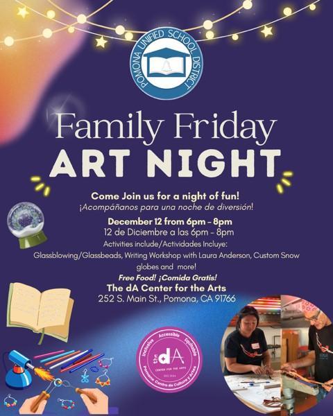 Family Friday Art Night at The dA Center for the Arts