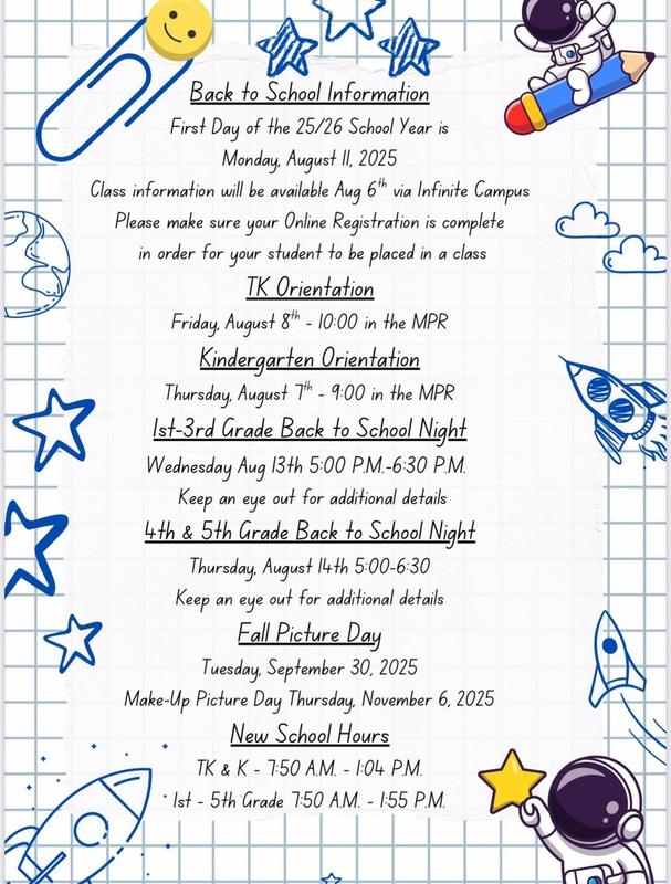 Back to School Information Featured Photo
