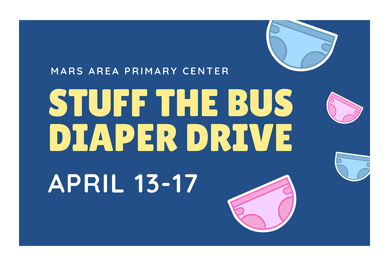 a blue background with blue and pink diapers