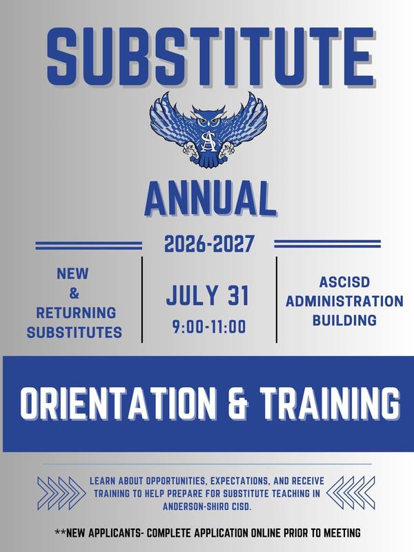 Substitute Teacher Training for 2026-2027 Featured Photo
