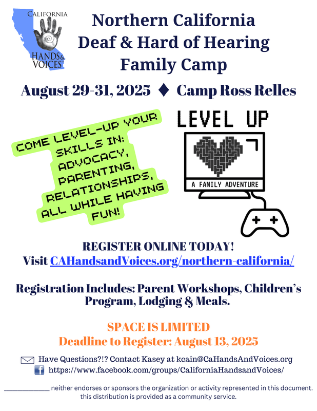 Northern California Deaf and HoH Family Camp, August 29-31 Featured Photo