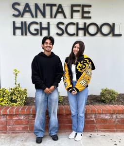 Santa Fe High School seniors Benjamin Zamora and Itzel Iniguez were both recognized as CIF-SS-Ford 2026 Student-Athletes of the Year.