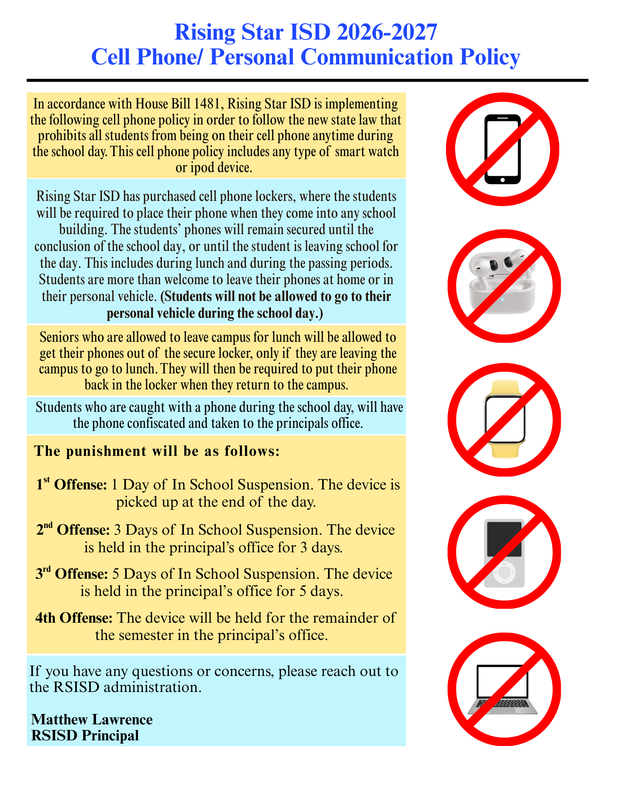 Cell phone policy