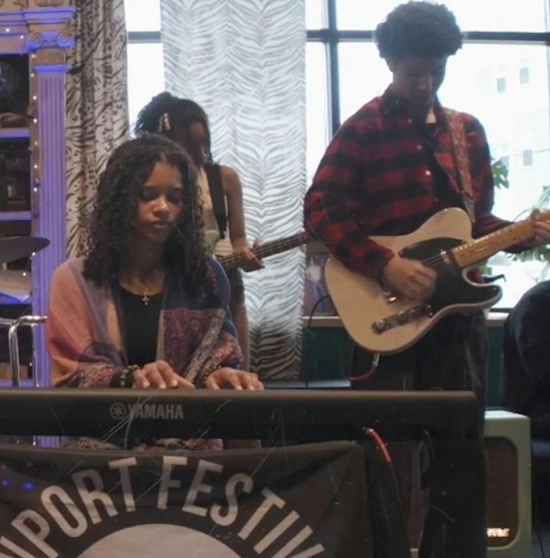 Students playing music