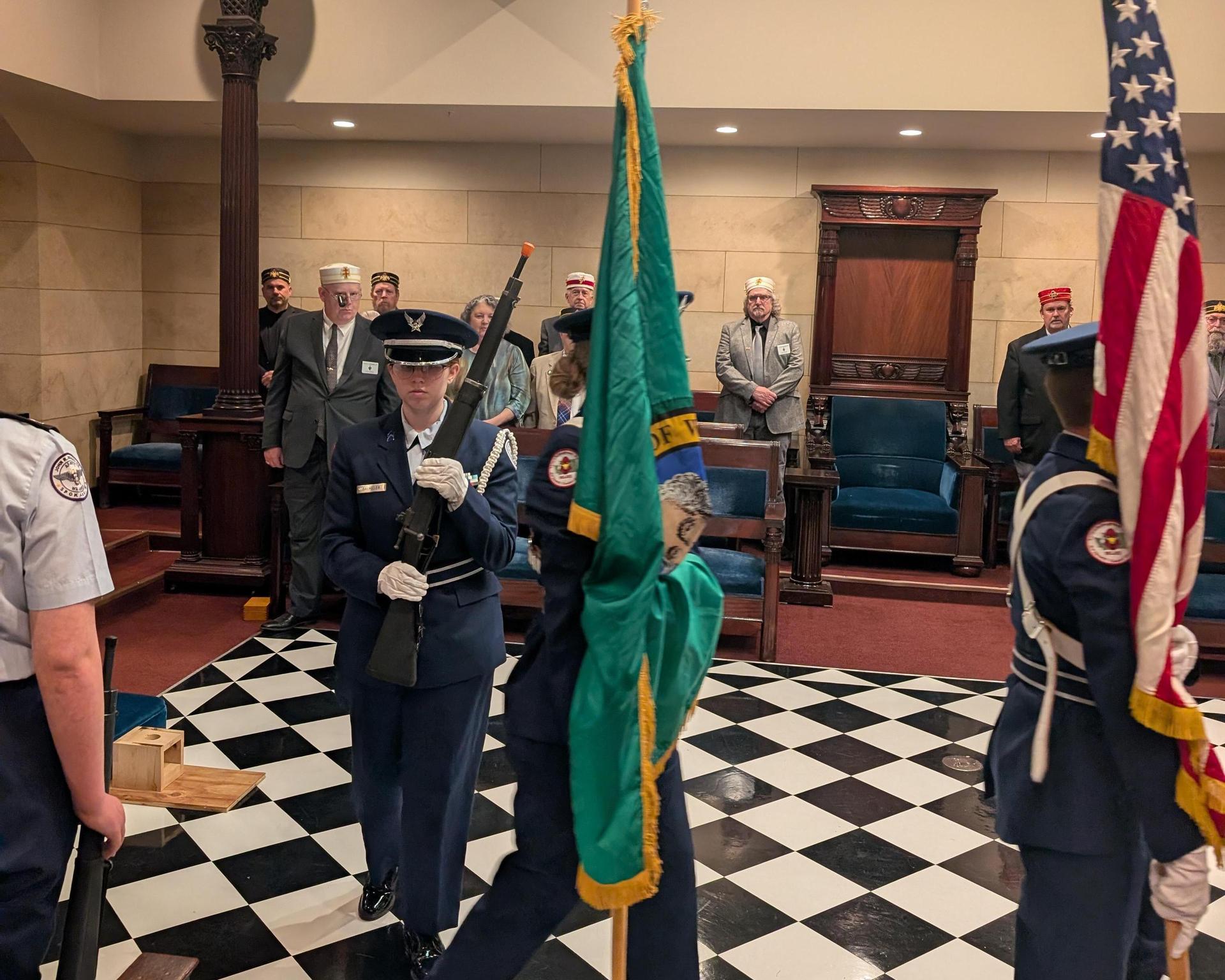 Photo of cadets at Scottish Rite