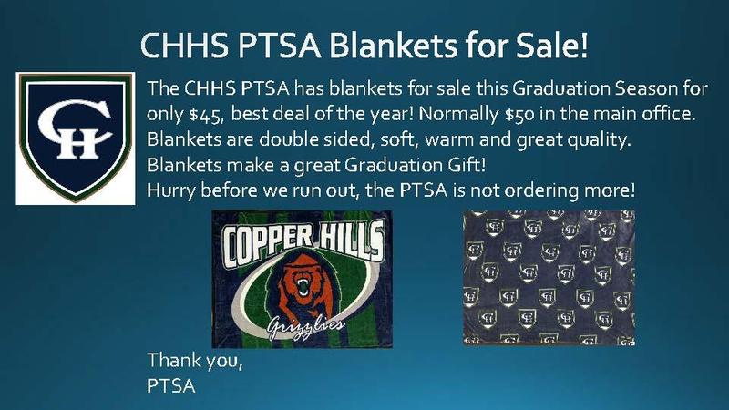 PTSA Blankets for sale! $45 Great graduation present.