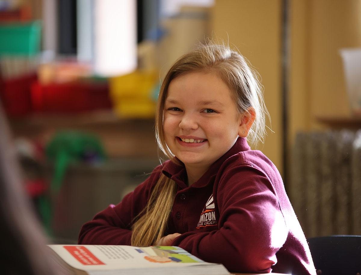 Horizon Science Academy Dayton Downtown Teacher smiling.