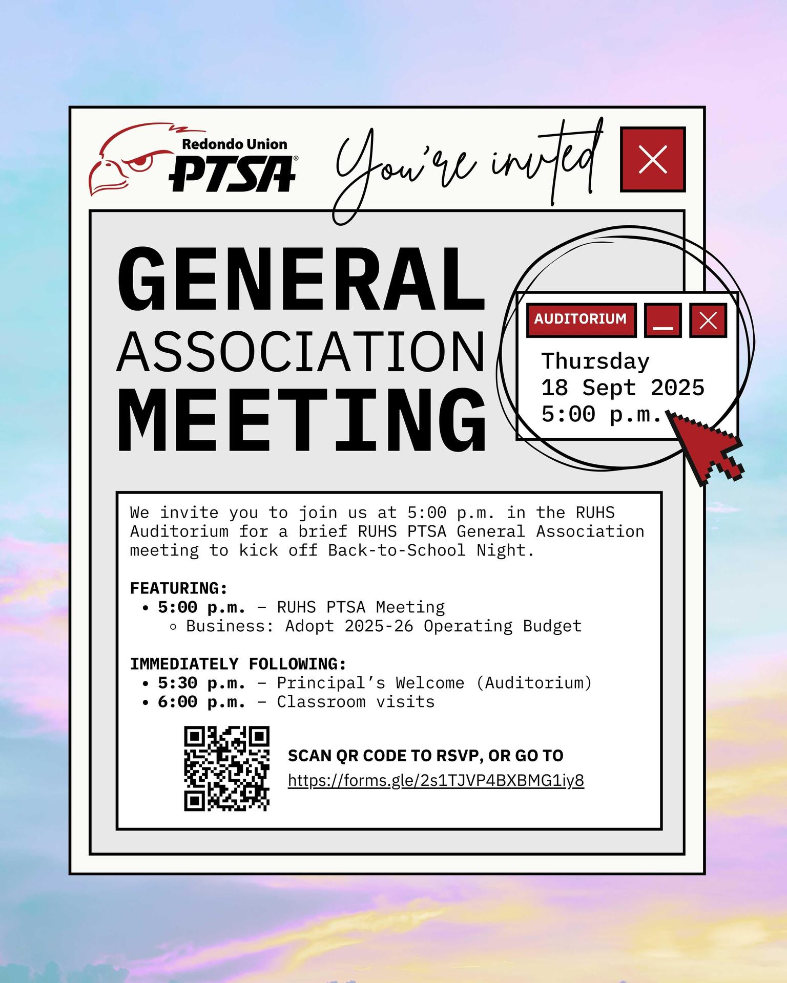You're invited to our General Association Meeting