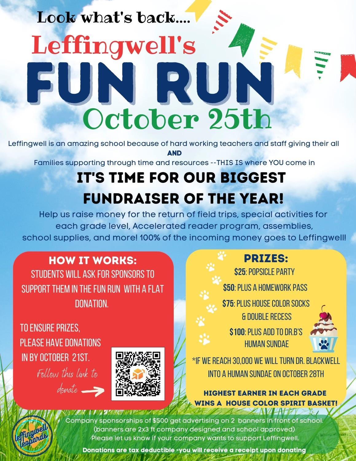 The FUN RUN Is Back Leffingwell Elementary School