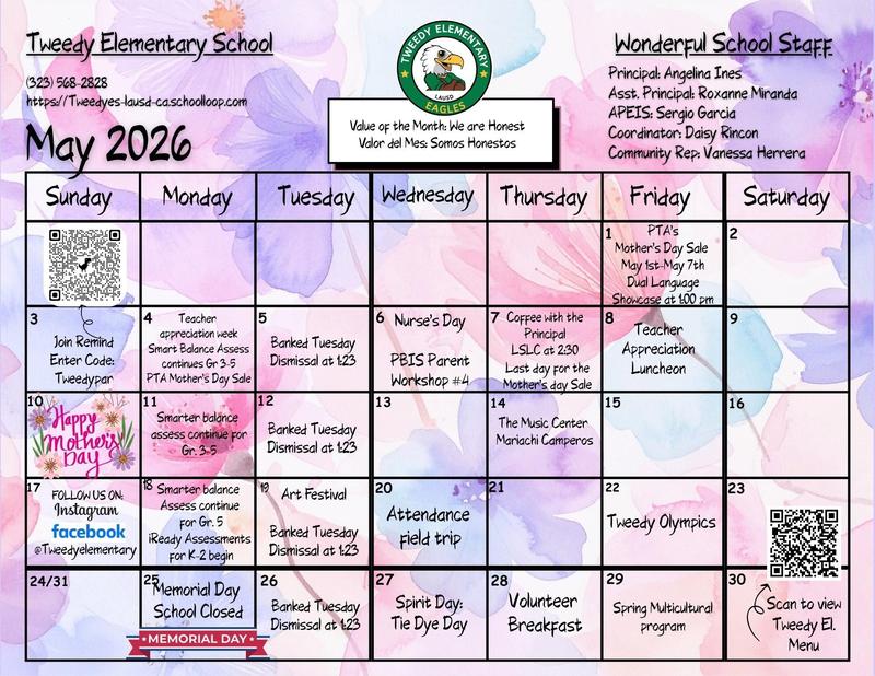 May calendar of events