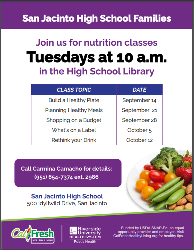 Family Nutrition Classes!