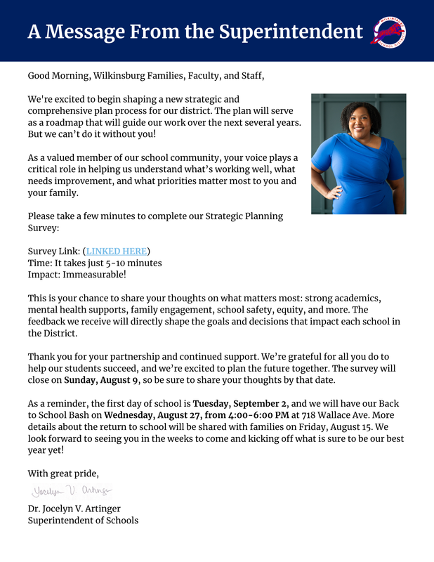 Message From the Superintendent