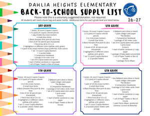 3-6 Supply List