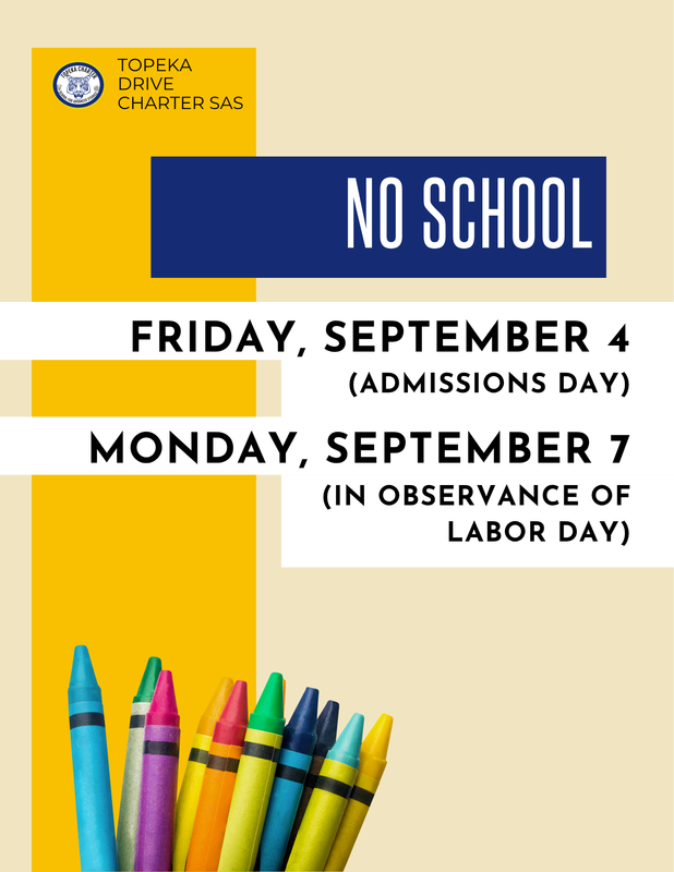 No School Labor Day 2026 flyer