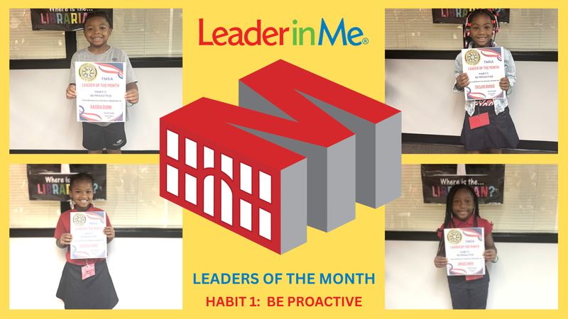 TMSA Celebrates 'Leader in Me' Leaders of the Month