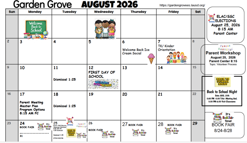 GG Monthly Activities - August 2026