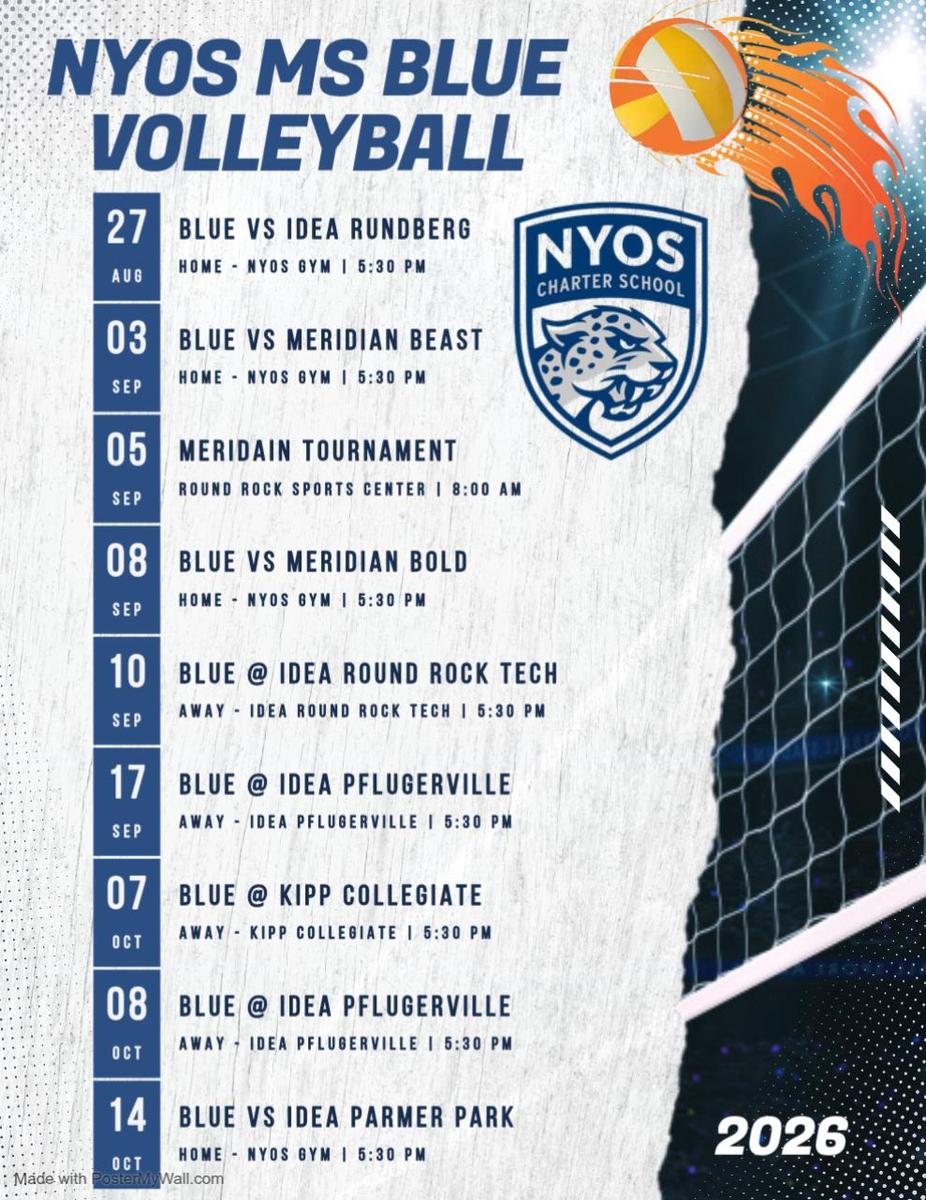 Girls Middle School Volleyball - Blue