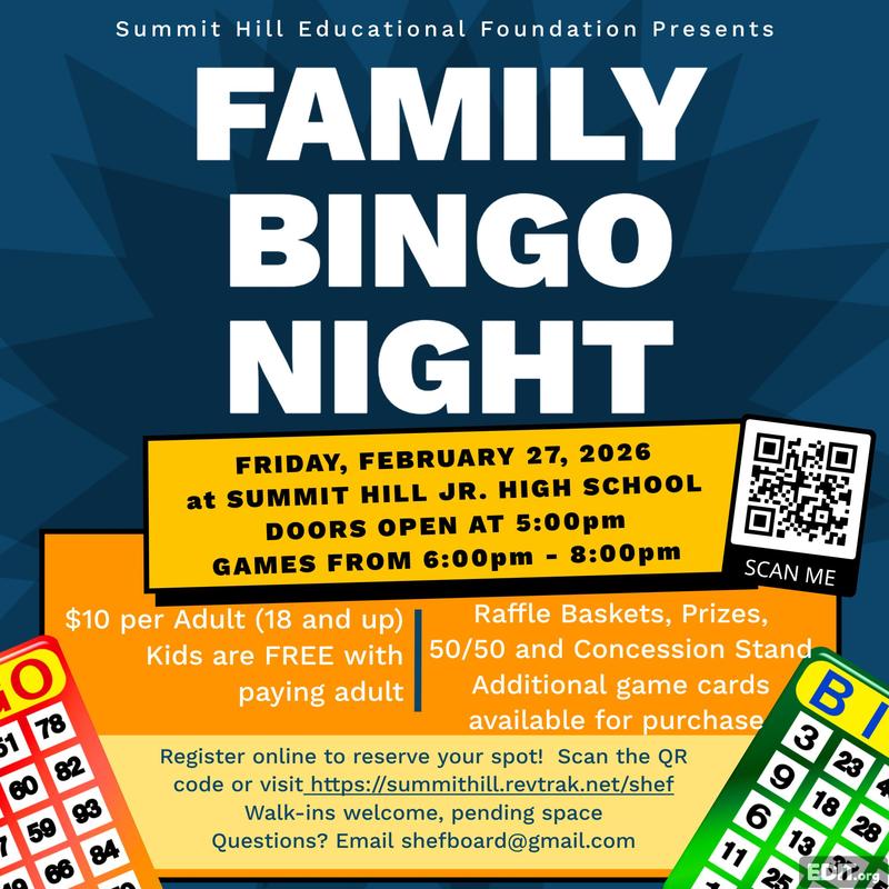 SHEF Family Bingo Night