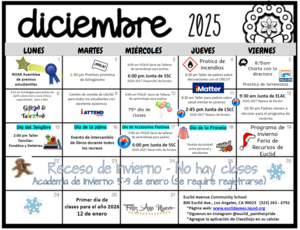 Calendario de diciembre