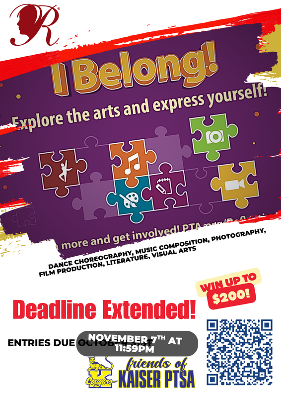 PTSA Reflections Contest - "I Belong" *Extended Deadline to Nov, 7th*