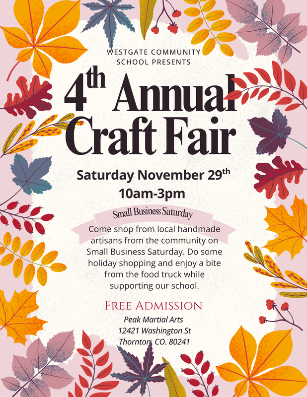 Westgate 4th Annual Craft Fair Flyer