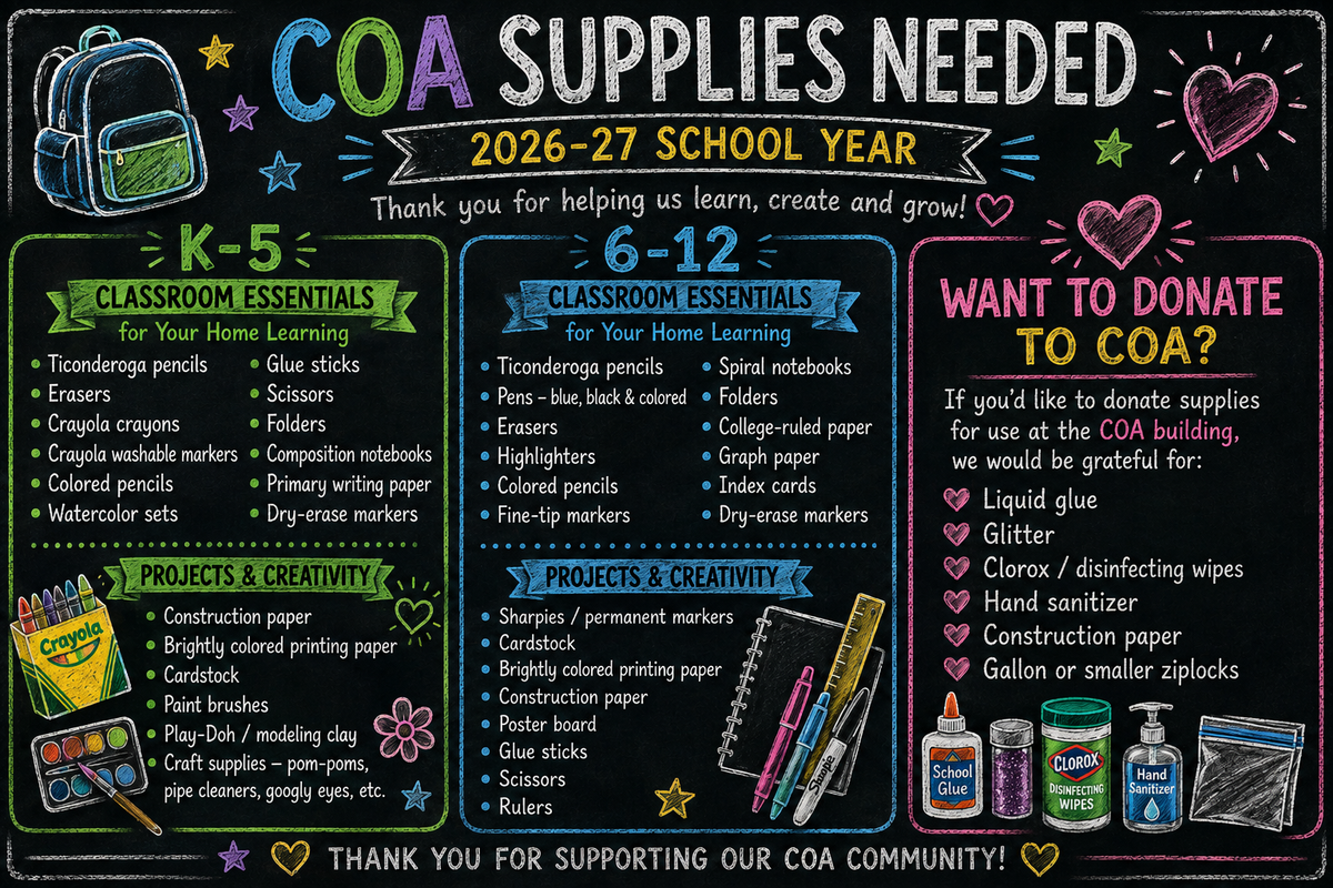 School Supplies List