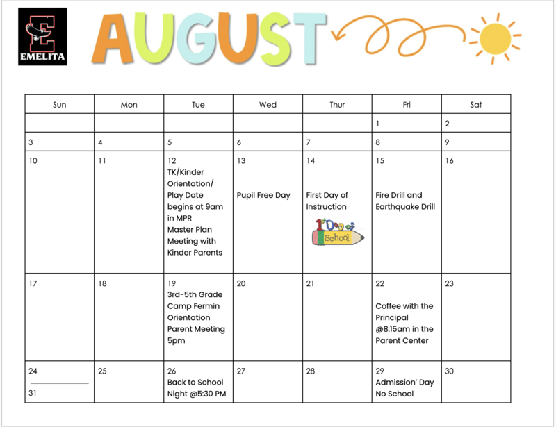 Calendar of Events