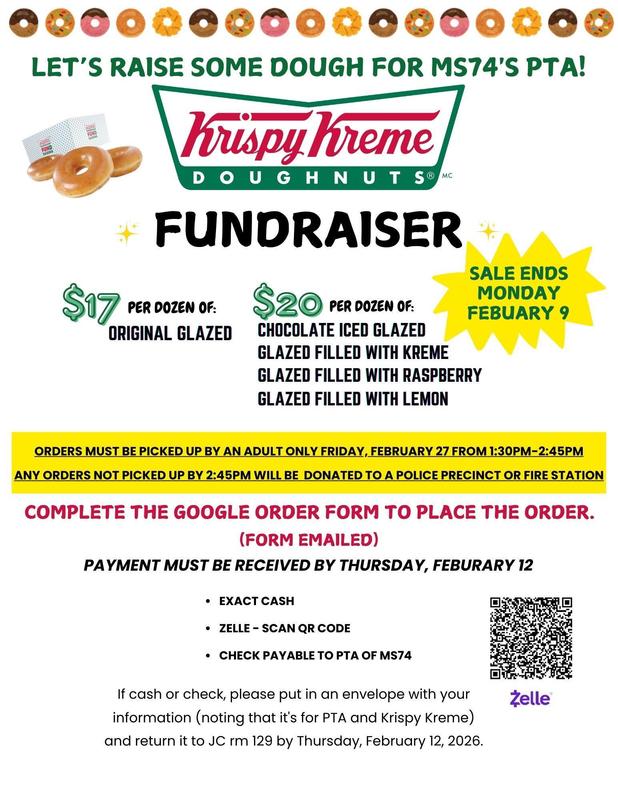 A flyer describing the kripsy kreme fundraising event