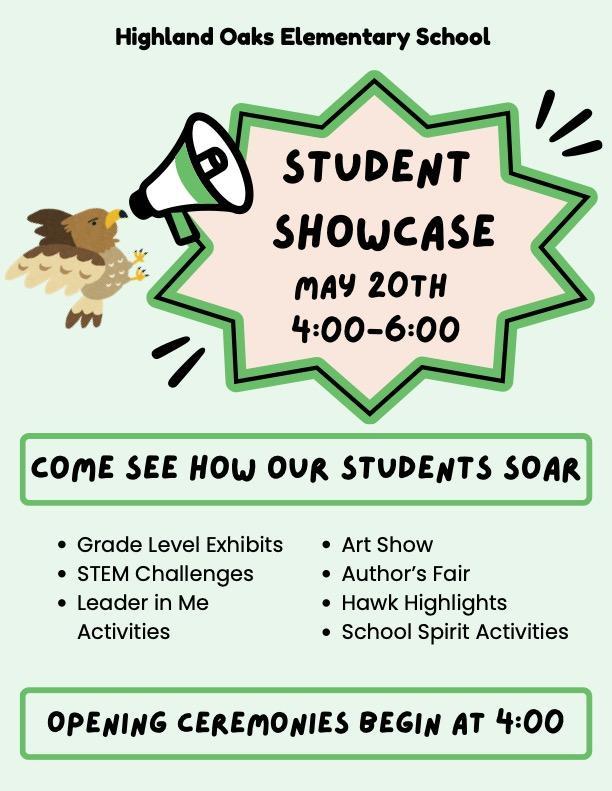 Student Showcase May 20th